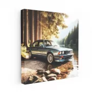 Vintage BMW by River - Classic Elegance and Power