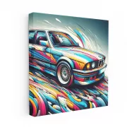 Vintage BMW Abstract - Classic Elegance in Motion