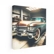 Vintage Cadillac in Classic Garage - Timeless Elegance