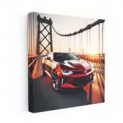 Chevrolet Camaro on Bridge - Bold, Dynamic, Iconic