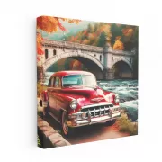 Vintage Chevrolet on Bridge - Timeless Classic Beauty