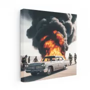 Vintage Chrysler on Fire - Classic Elegance in Motion