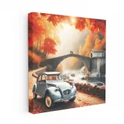 Vintage Citroen on Classic Bridge