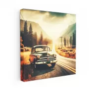 Vintage Dodge on Old Road - Classic Style and Charm