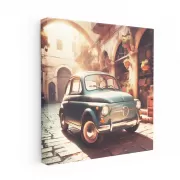 Vintage Fiat Retro Parking - Classic Charm in Motion