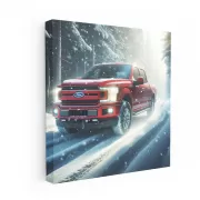 Ford F-150 in Snowfall - Tough and Reliable Truck