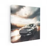 Ford Fusion in Overcast Skies - Sleek and Stylish Ride