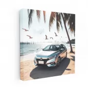 Honda Insight at Beach - Sleek and Eco-friendly Drive