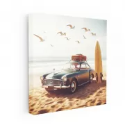 Vintage Infiniti on Beach - Classic Elegance in Motion