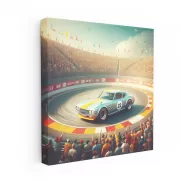 Vintage Infiniti Racing Car on Classic Circuit - Timeless Elegance