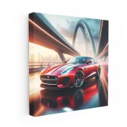 Jaguar F-Type on Bridge - Sleek and Powerful Innovation