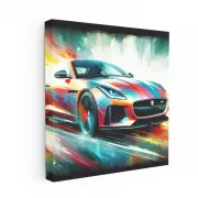 Jaguar F-Type Impressionist Art - Bold Elegance