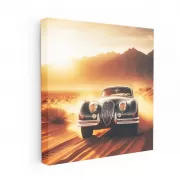 Vintage Jaguar Drifting Classic - Timeless Elegance