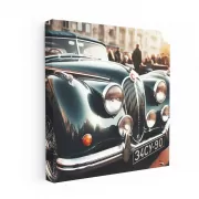 Vintage Jaguar Retro Hood - Classic Elegance in Motion
