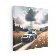 Jeep Renegade Under Cloudy Skies - Adventure Awaits