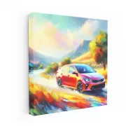 Kia Forte in Impressionist Style - Bold Automotive Vision