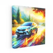 Kia Forte in Impressionist Style - Elegance in Motion