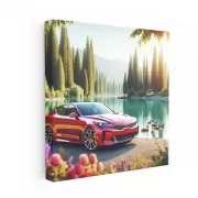 Kia Stinger by Lake - Power and Elegance Captured