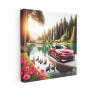 Kia Stinger at Lake - Bold Sports Sedan