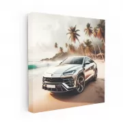 Lamborghini Urus Cruising on Beach - Power and Luxury