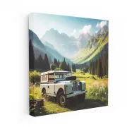 Vintage Land Rover in Scenic Valley - Timeless Adventure