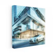 Lexus ES in Front of Building - Elegance Meets Innovation