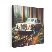 Vintage Lincoln Forest Scene - Classic Elegance