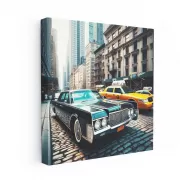 Vintage Lincoln in Retro New York - Timeless Elegance