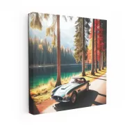 Vintage Maserati by Lake - Classic Elegance on Display