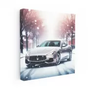 Maserati Quattroporte in Snowfall - Elegance Meets Power