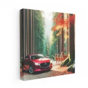 Mazda 3 in Forest - Adventure Awaits