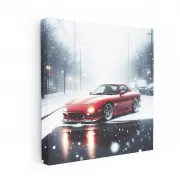 Mazda RX-7 in Snowfall - Classic Sports Car Legend