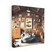 Vintage McLaren in Classic Retro Garage - Timeless Elegance