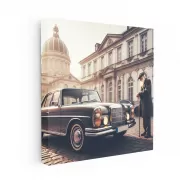 Vintage Mercedes-Benz E-Class Foggy Drive - Timeless Elegance