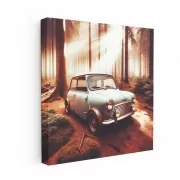 Vintage Mini Retro Car in Forest - Classic Charm