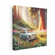 Vintage Mini Forest Car - Retro Style Adventure Awaits