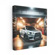 Mitsubishi Evo Lancer in Garage - Power and Performance