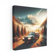 Mitsubishi Vintage Car in Nature - Classic Charm