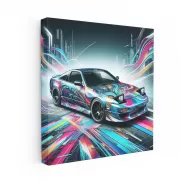 Nissan 240SX Abstract Art - Sleek and Sporty Design