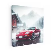 Nissan 300ZX in Snowfall - Classic Elegance in Motion
