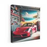 Porsche 718 Boxster in Garage - Elegant Performance Icon