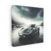 Porsche 718 Cayman in Cloudy Weather - Sporty Elegance