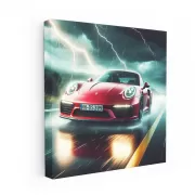 Porsche 911 in Thunderstorm: Power and Precision