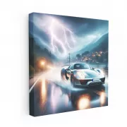 Porsche 918 Spyder in Thunderstorm - Electrifying Performance