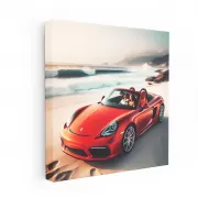 Porsche Boxster on Sandy Beach - Sporty Elegance in Motion