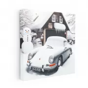 Vintage Porsche in Winter Wonderland - Classic Elegance