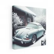 Vintage Porsche in Winter Glory - Timeless Elegance