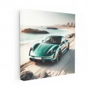 Porsche Taycan Turbo S on Beach - Electrifying Elegance