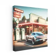 Vintage Style Porsche Taycan - Timeless Elegance