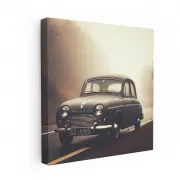 Classic Renault Vintage Foggy Scene - Timeless Elegance